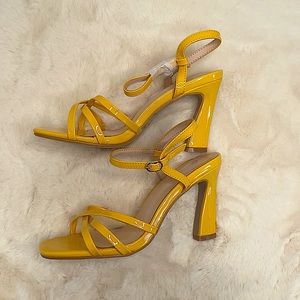 Mustard Yellow Strap Heels